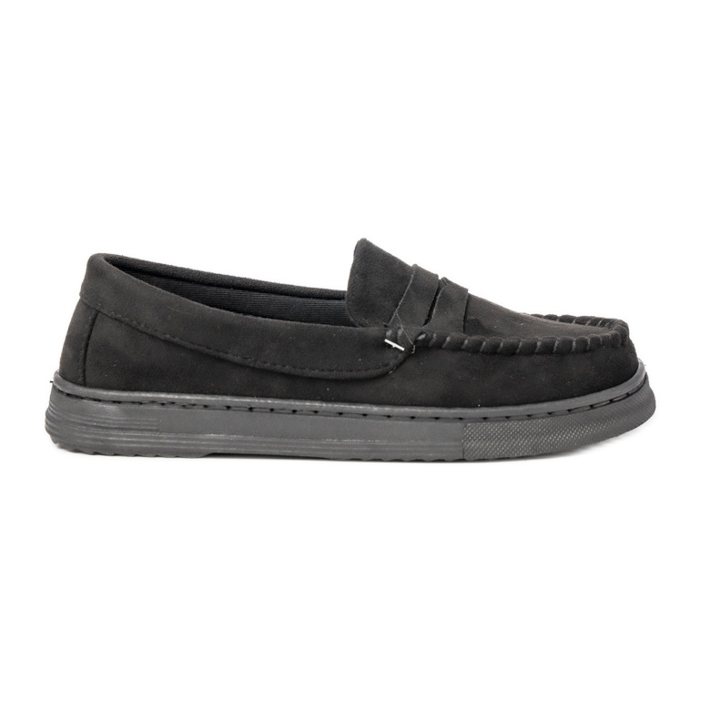 Mocasines de gamuza negra para mujeres negro