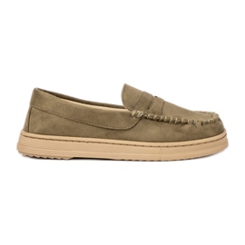 Mocasines de gamuza verde para mujeres Mocasines de gamuza verde para mujeres