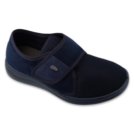 Dr.orto Befado Shoes de velcro para mujeres con inserto reemplazable PU 088D001 azul marino