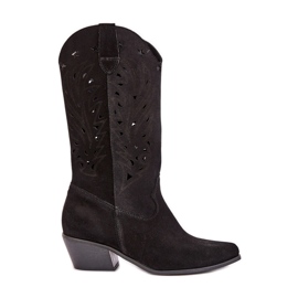 Botas de ante con un Black Uppwork Upper Zazoo 3609 negro