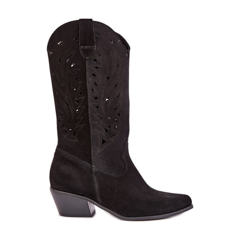 Botas de ante con un Black Uppwork Upper Zazoo 3609 negro