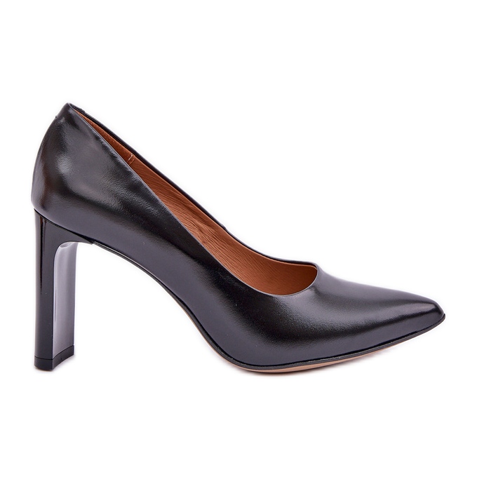 Lewski Shoes Bombas elegantes hechas de cuero natural en el Post de Lewski 2659/2043 Negro
