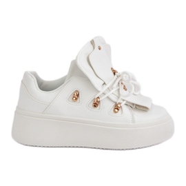 Zapatillas con plataforma para mujer, color blanco Zapatillas con plataforma para mujer, color blanco