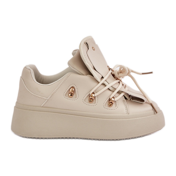Zapatillas con Plataforma para Mujer, Beige