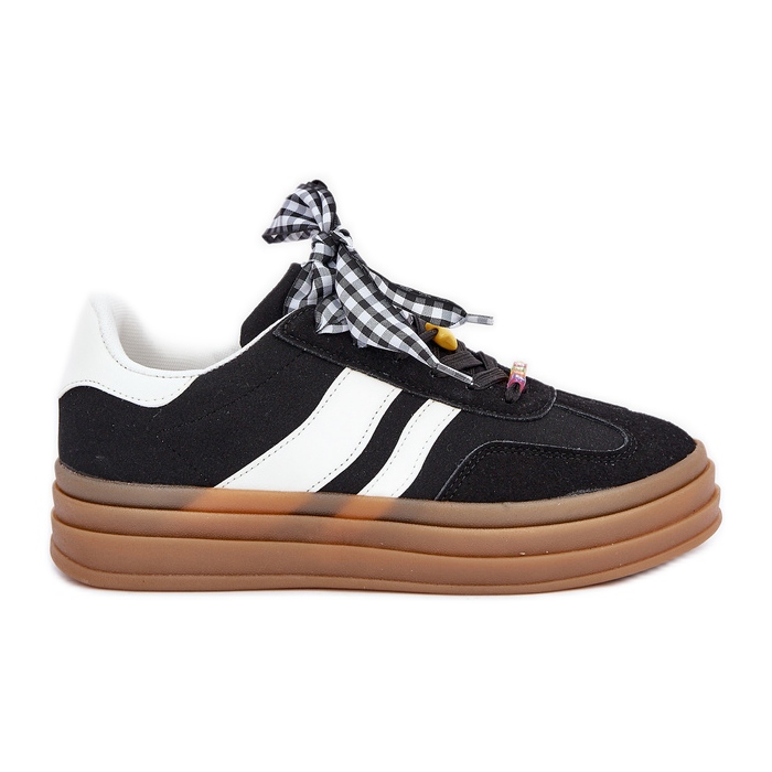 Zapatillas de deporte para mujeres con alfileres negros Zapatillas de deporte para mujeres con alfileres negros