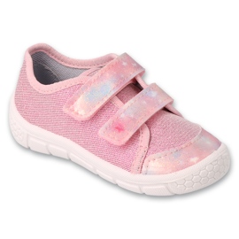 Pantuflas infantiles befado con velcro 908P001 rosa