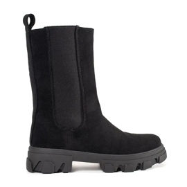 Botas Black Suede Chelsea negro