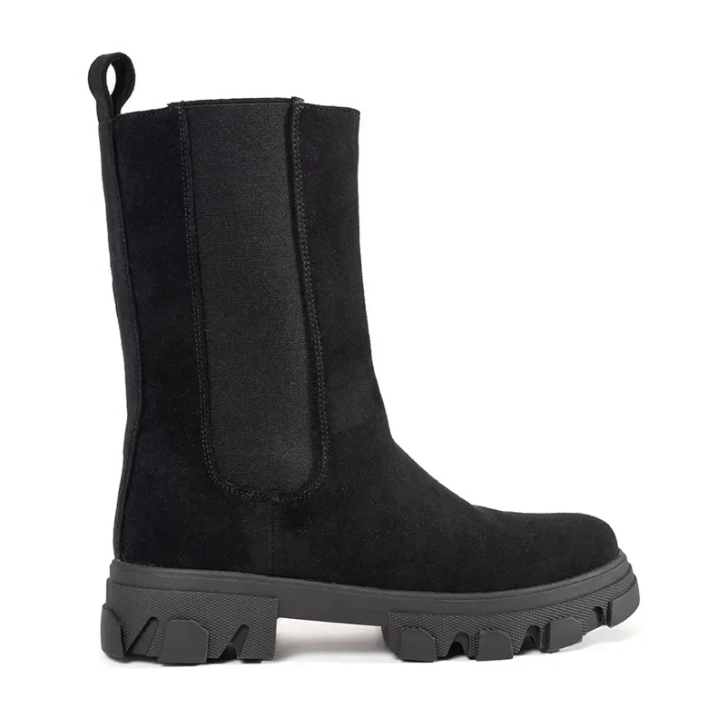 Botas Black Suede Chelsea negro