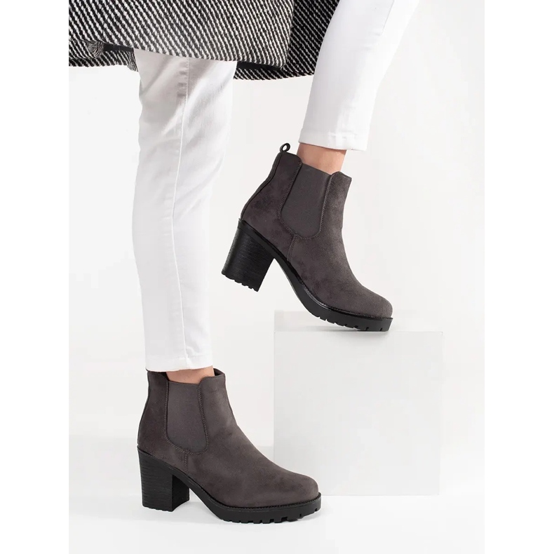 Seastar Botas de gamuza gris en el poste
