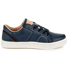 Ax Boxing Zapatillas de piel ecológica azul