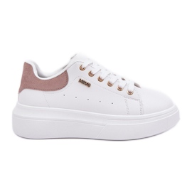 Zapatillas para mujeres en la plataforma Eco Leather White blanco