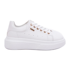 Zapatillas para mujeres en la plataforma Eco Leather White blanco