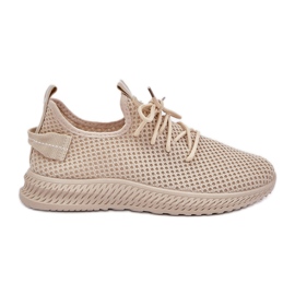 Slip de mujeres -Up en zapatos deportivos beige