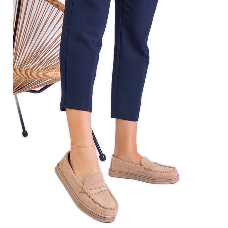 Mocasines de mujer beige de Ekozamsz