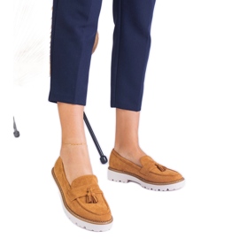 Mocasines de mujeres marrones de Ekozamsz con flecos marrón Mocasines de mujeres marrones de Ekozamsz con flecos marrón
