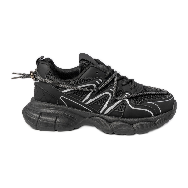 Zapatillas negras para mujeres en la plataforma negro Zapatillas negras para mujeres en la plataforma negro