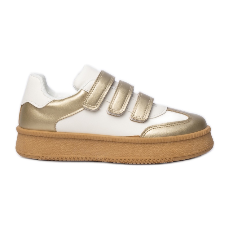 Zapatillas metálicas de oro para mujeres dorado