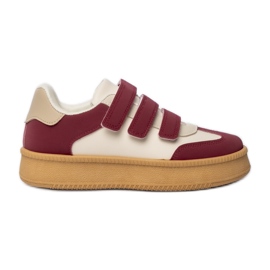 Zapatillas de deporte burdeos femeninas rojo