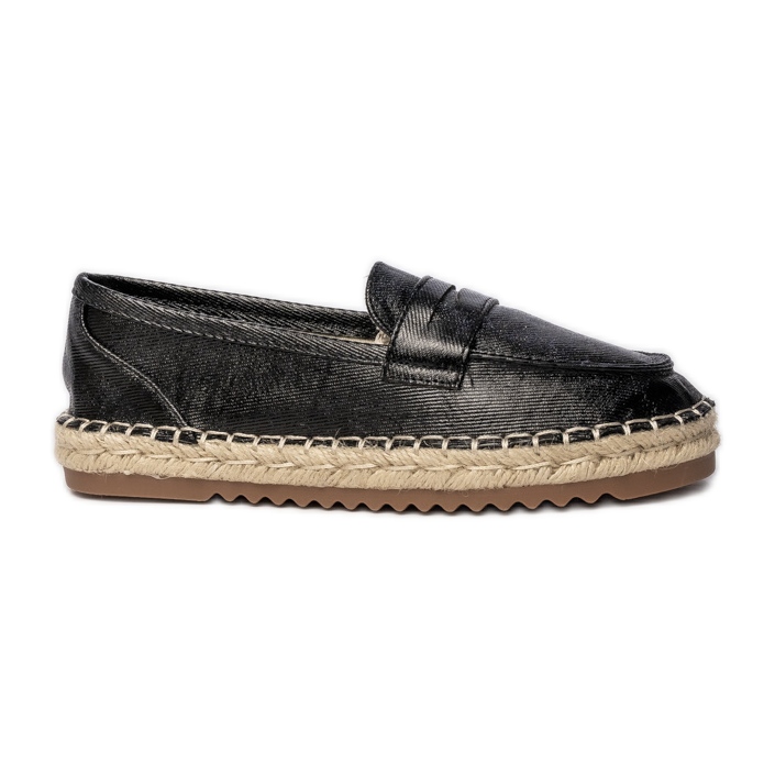 Emadrilles mocasines negros para mujeres