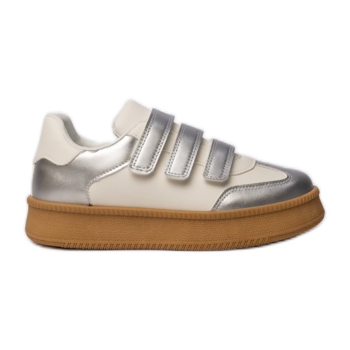 Zapatillas deportivas femeninas plateadas plata