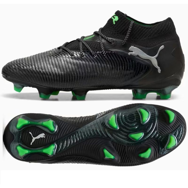Puma Future 8 Ultimate FG 108138-02 zapatos negros con calcetín Puma Future 8 Ultimate FG 108138-02 zapatos negros con calcetín