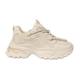 Zapatillas de deporte deportivo beige femenino