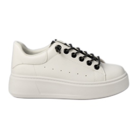 Zapatillas deportivas blancas y blancas para mujeres blanco