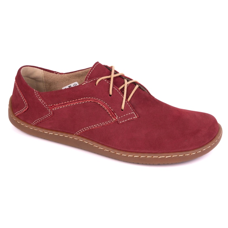 Olivier Zapatos de cuero minimalista de mujeres descalzos 1082 Bordo Nubuk rojo Olivier Zapatos de cuero minimalista de mujeres descalzos 1082 Bordo Nubuk rojo