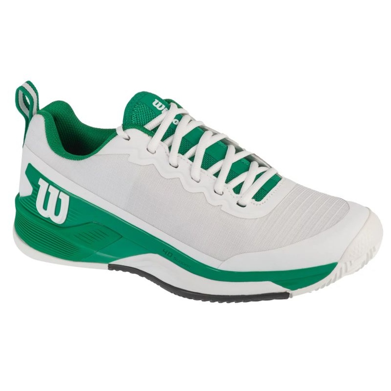 Zapatillas de tenis Wilson Rush Pro 4.5 Clay WRS334350 White and Green blanco