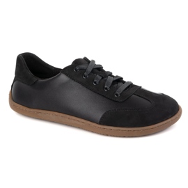 WASAK Zapatos descalzos de cuero minimalista wonak 0744w negro
