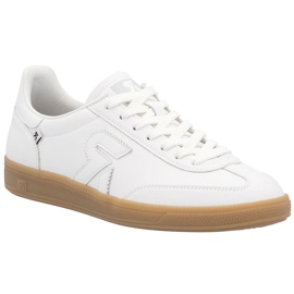 Zapatos de cuero sneakers de mujer Rieker W2200 blanco