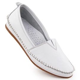 T.Sokolski Mocasines de cuero para mujeres de cuero blanco
