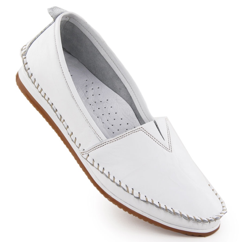 T.Sokolski Mocasines de cuero para mujeres de cuero blanco