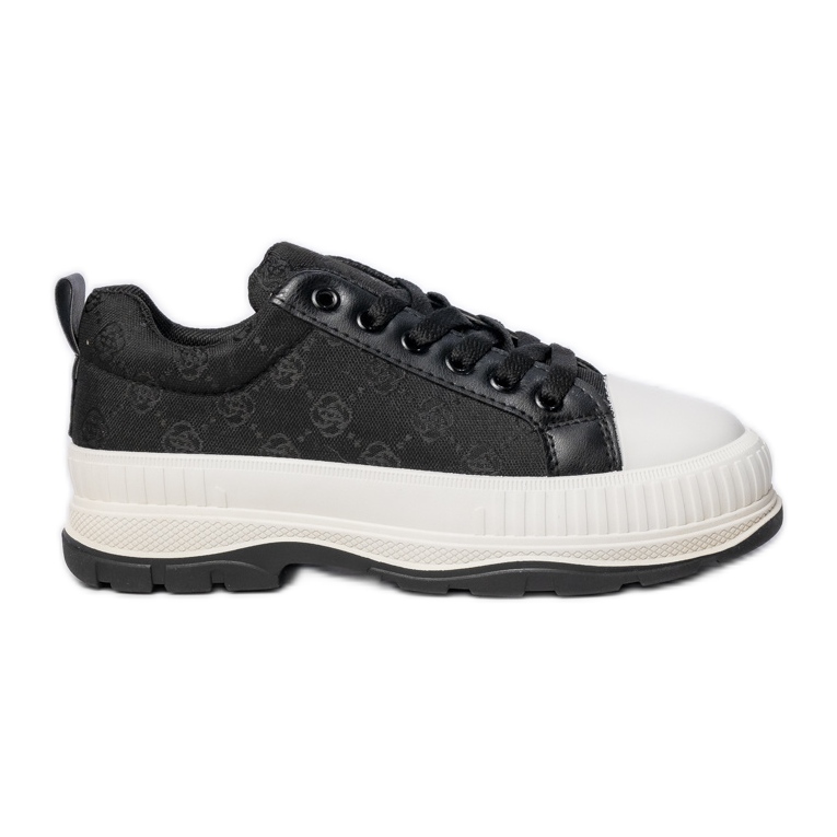 Zapatillas de deporte femeninas en la plataforma negra negro