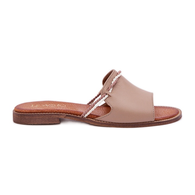 Lewski Shoes Zapatos Lewski 3047 Flip de cuero beige