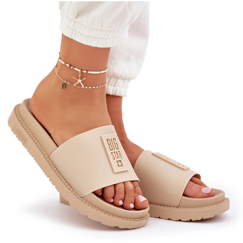 Zapatillas para mujeres Big Star LL274A210 Beige