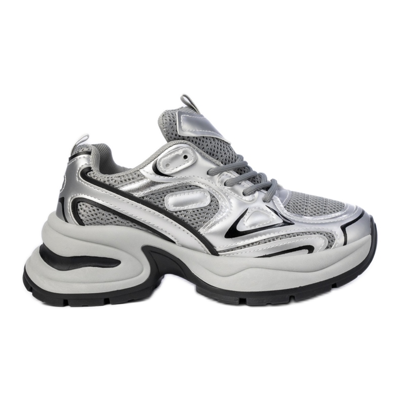 Zapatillas de deporte deportivo femenino gris-silver Zapatillas de deporte deportivo femenino gris-silver