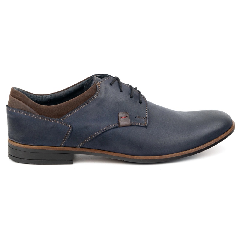 Zapatos Olivier 263gt, cuero formal azul marino