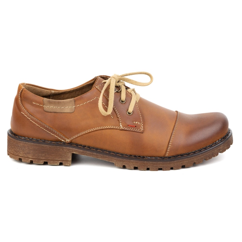 Zapatos de cuero para hombres Olivier 312gt con un dedo del pie marrón perforado