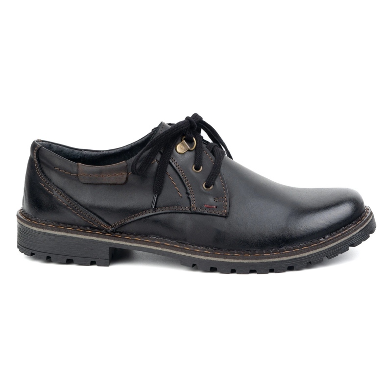 Zapatos de cuero para hombres olivier 312gt negro