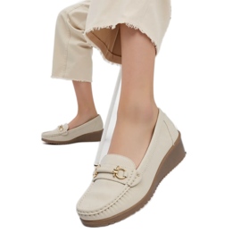 Mocasines Mirena Beige de las mujeres