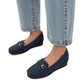 Mirena mocasines azul de las mujeres