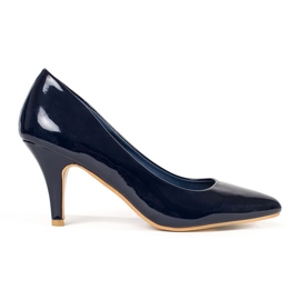 Tacones lacados azul marino