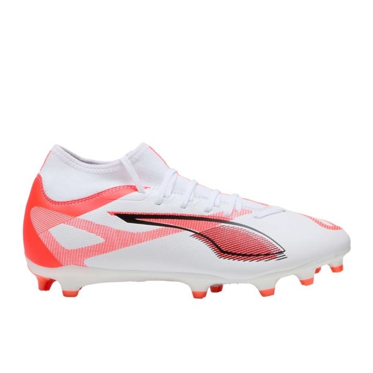 Puma Ultra 5 Play+ FG/AG 108168 01 Zapatos de fútbol blanco