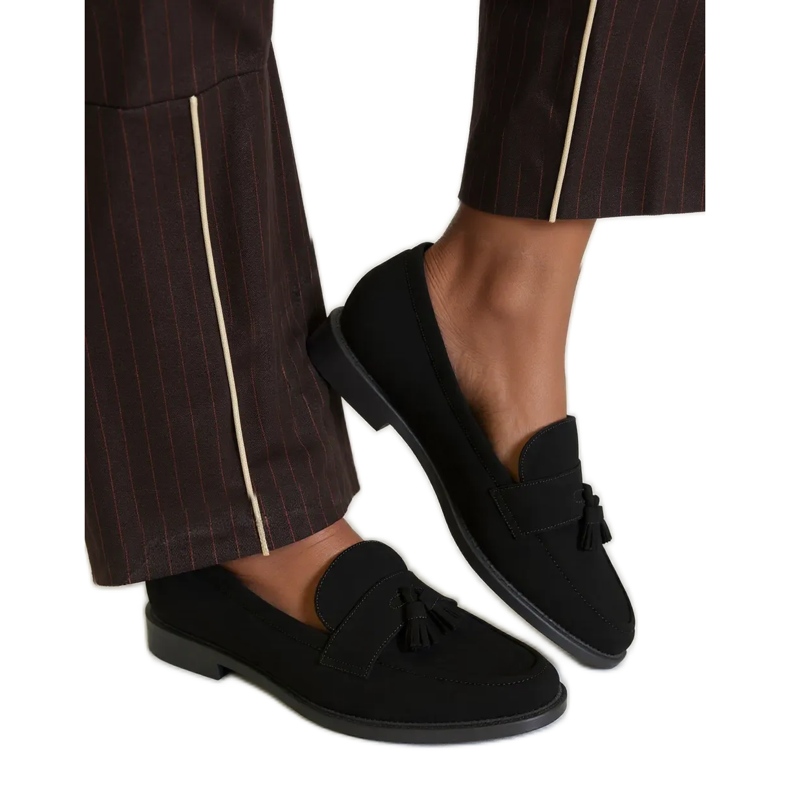 Mocasines negros para mujeres
