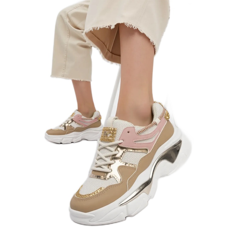 Zapatillas de deporte femeninas luna beige