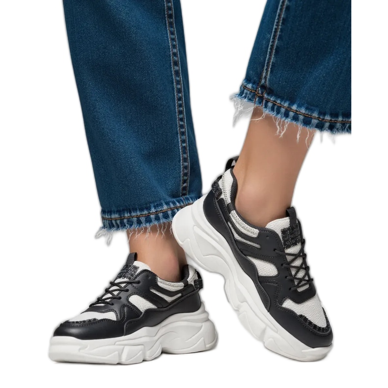 Zapatillas de deporte femeninas luna negra negro