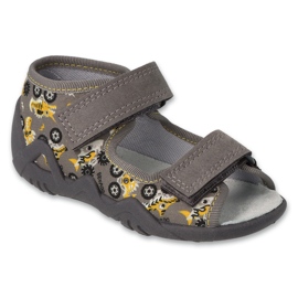 Befado Baby Slippers Gray con velcro 350p055 gris