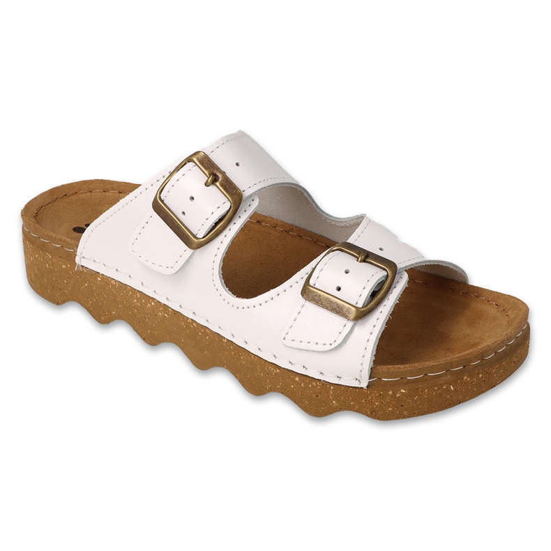 Zapatillas de mujer Dr.ORTO Befado con fondo de piel 179D003 blanco