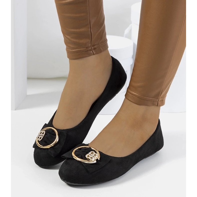 D/GMR Bailarinas negras con hebilla Ribero negro D/GMR Bailarinas negras con hebilla Ribero negro